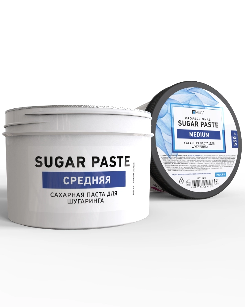 Сахарная паста Milv для шугаринга «Sugar». 550 гр. Средняя